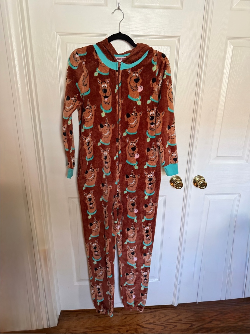 Scooby-Doo Plush
Hooded Onesie - Brown with Teal
Accents